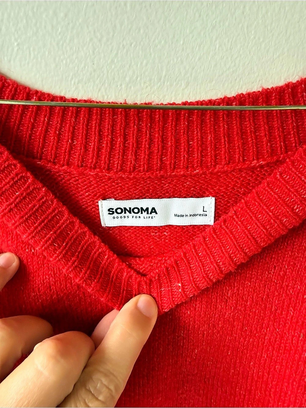 Sonoma Crew Neck Sweater in Red Size Large Like New - Picture 4 of 4